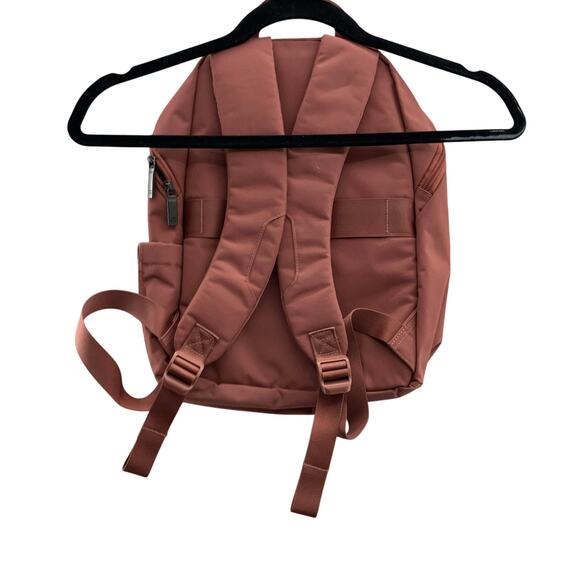 Open Story Target Rose Pink Gray Adjustable Straps Pockets Zip Mini Backpack Bag - Picture 3 of 12